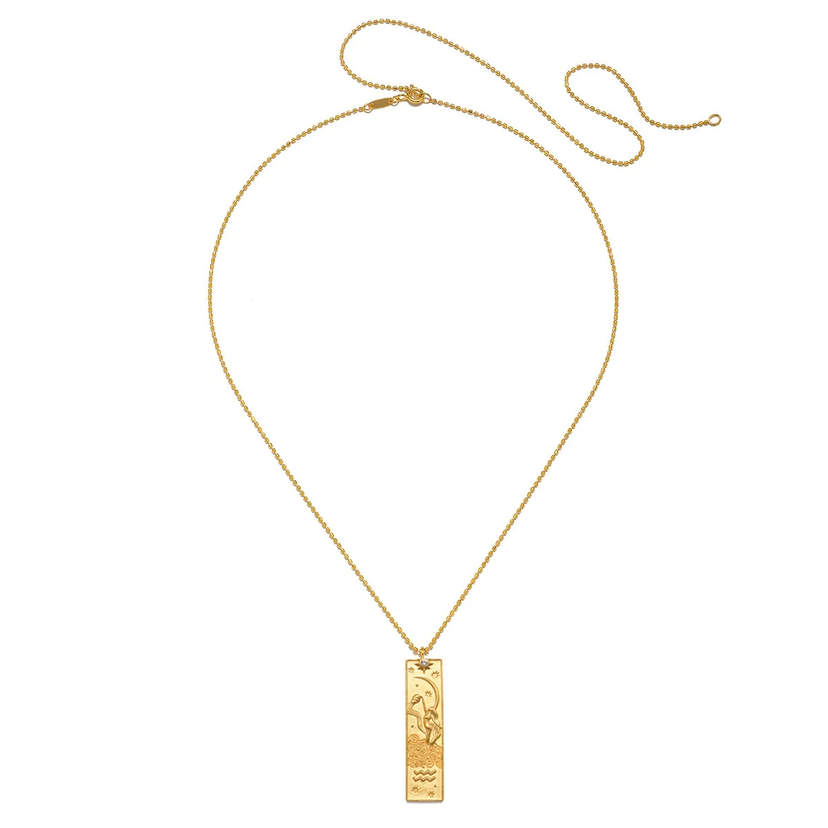Story of Aquarius Zodiac Necklace