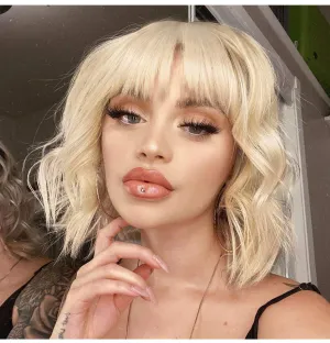 Street Rocker | Blonde Medium Wavy Synthetic Hair Wig