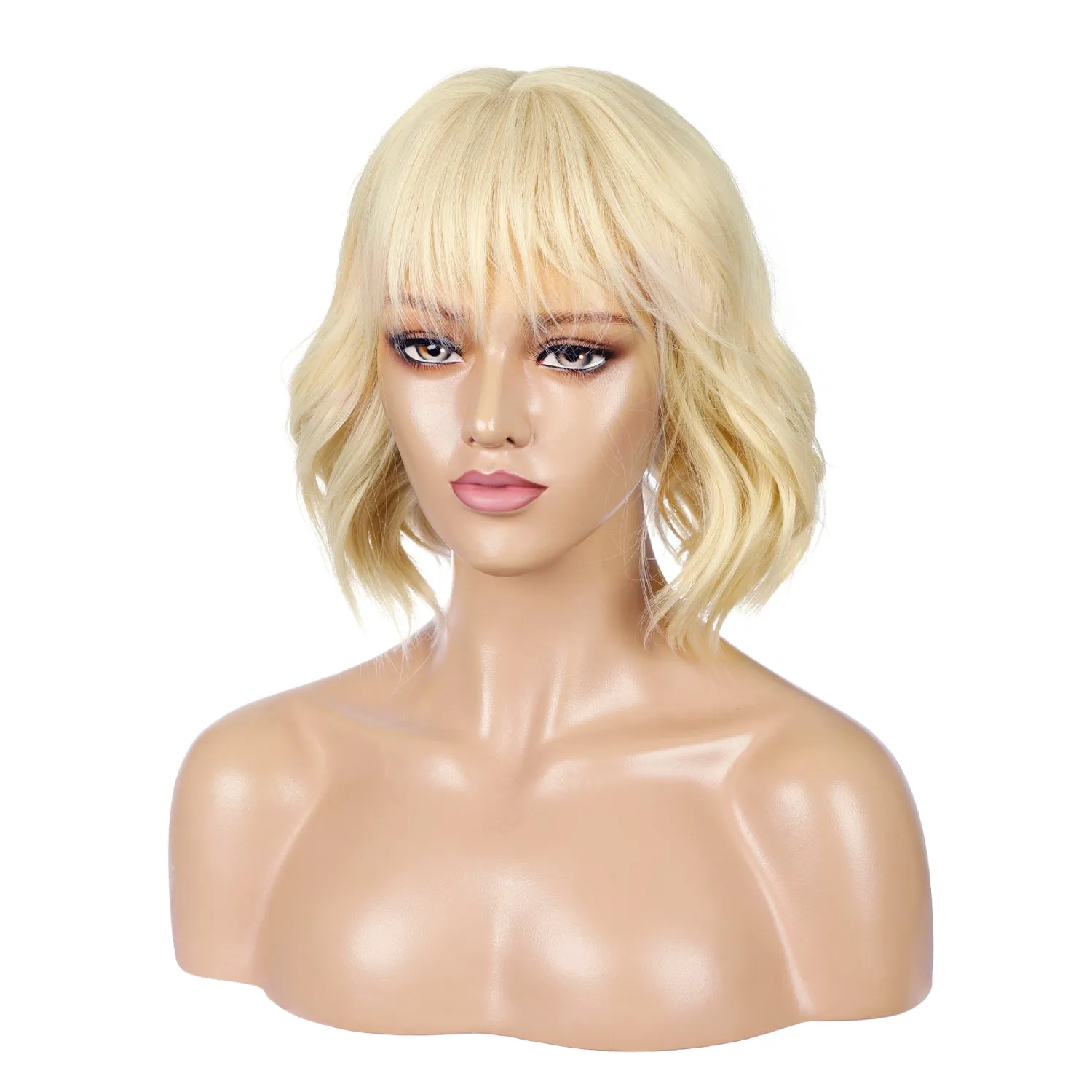 Street Rocker | Blonde Medium Wavy Synthetic Hair Wig