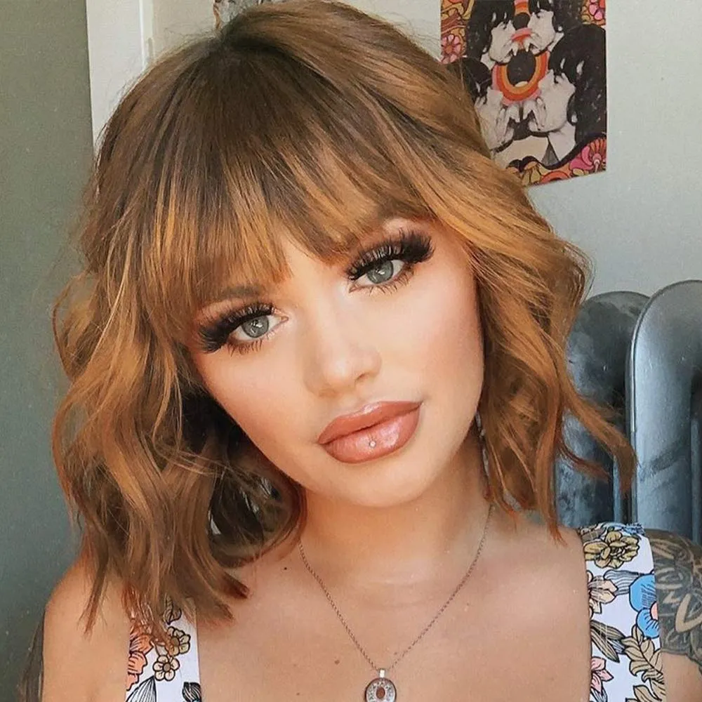 Street Rocker | Red Medium Wavy Synthetic Hair Wig