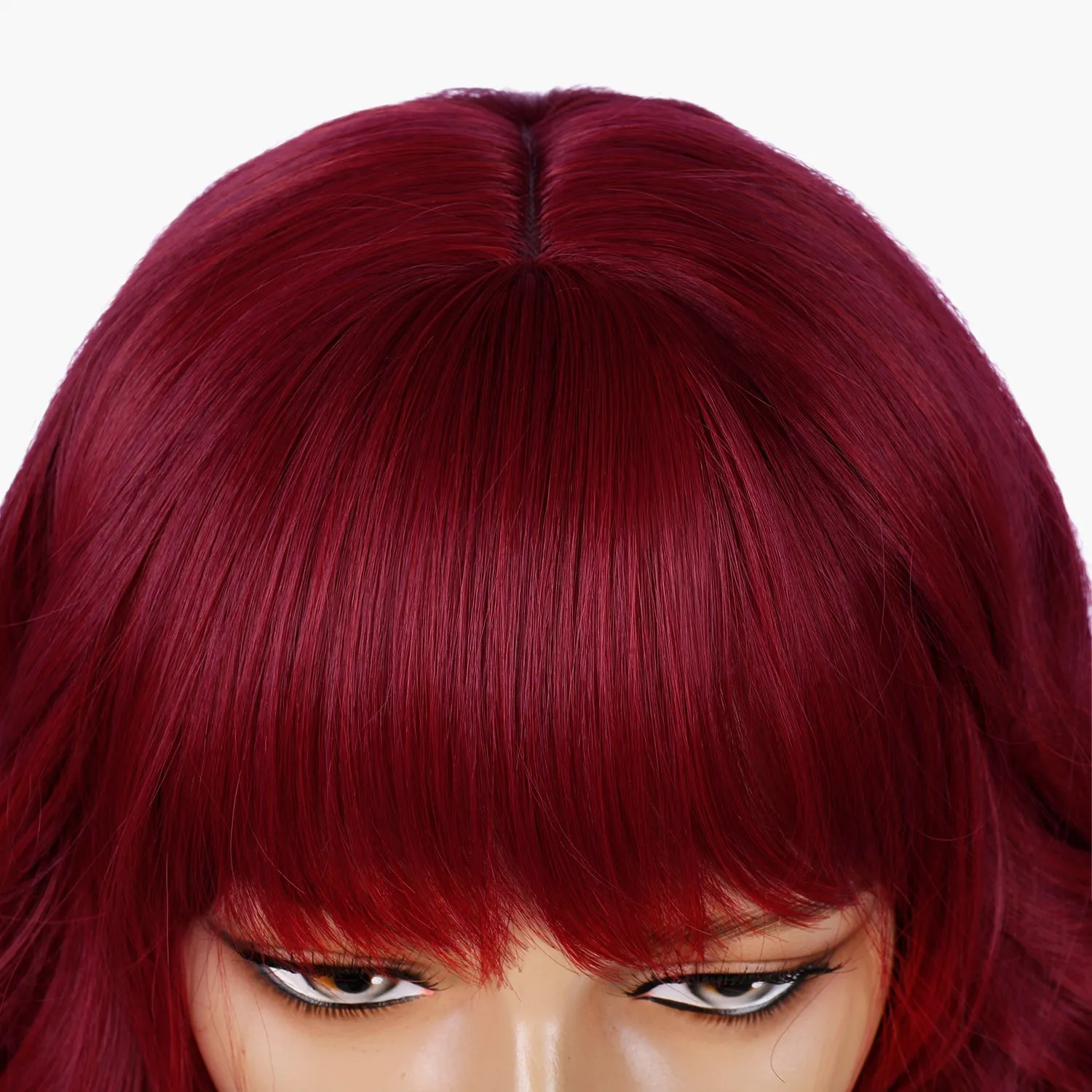 Street Rocker | Red Medium Wavy Synthetic Hair Wig