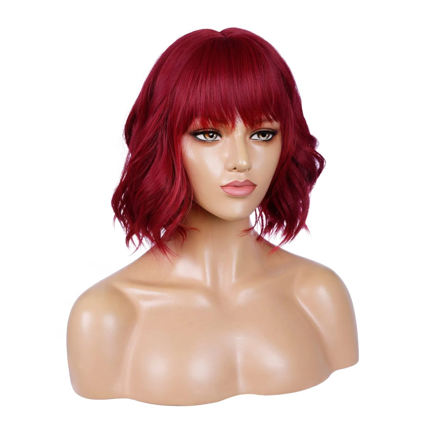 Street Rocker | Red Medium Wavy Synthetic Hair Wig