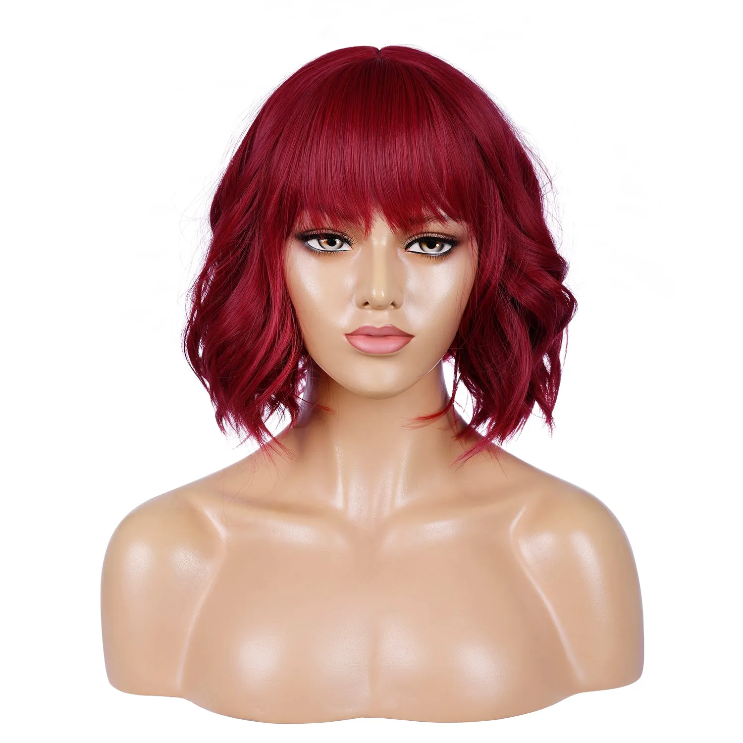 Street Rocker | Red Medium Wavy Synthetic Hair Wig