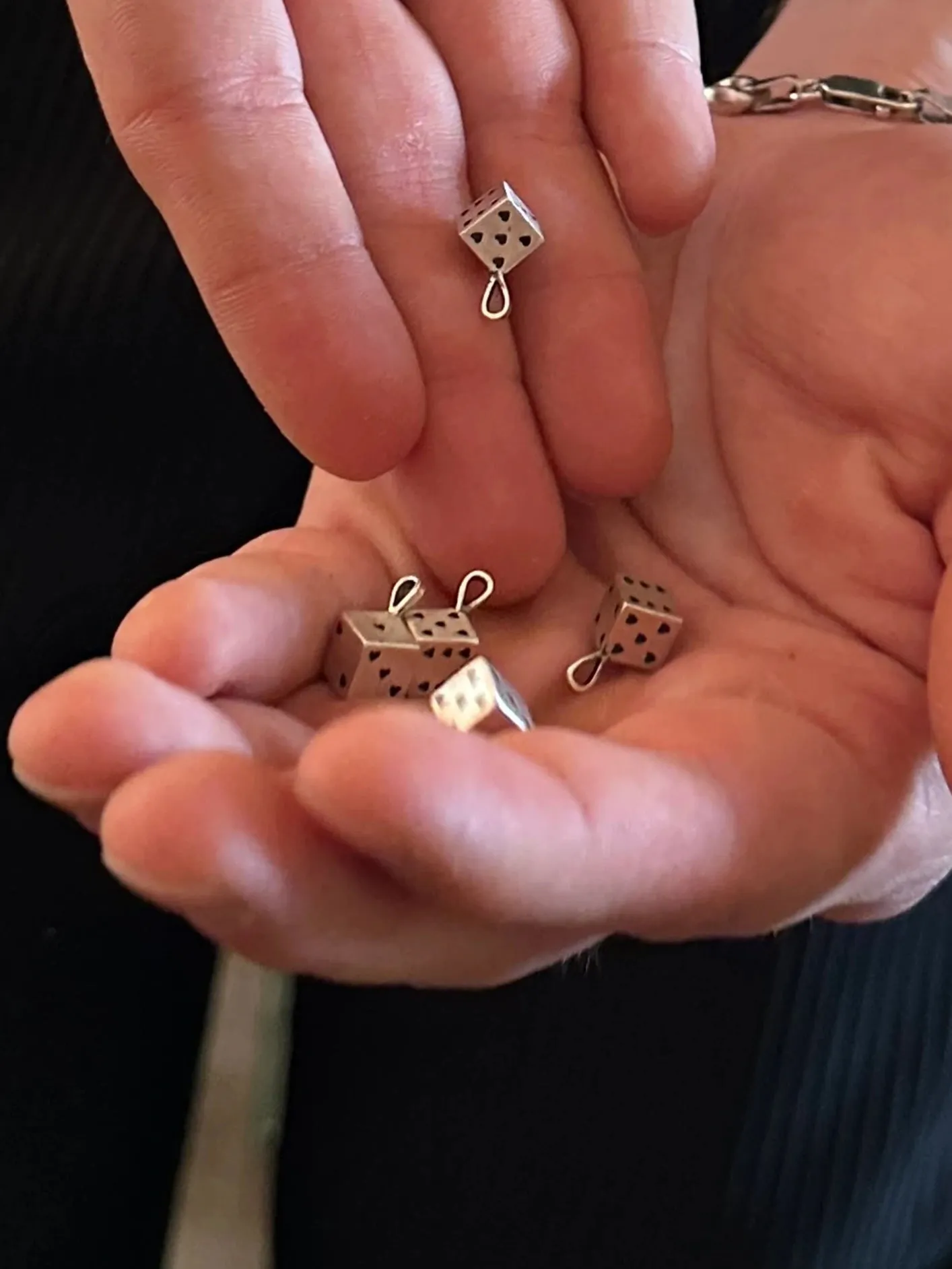 Sweet Dice Bo Necklace - Silver