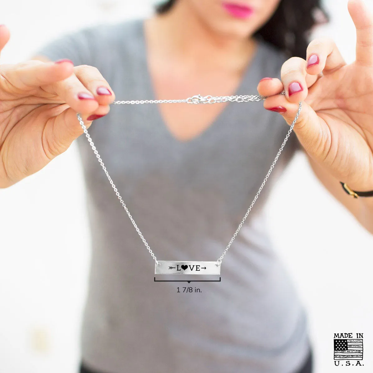Sweet Love Gold / Silver Bar Necklace
