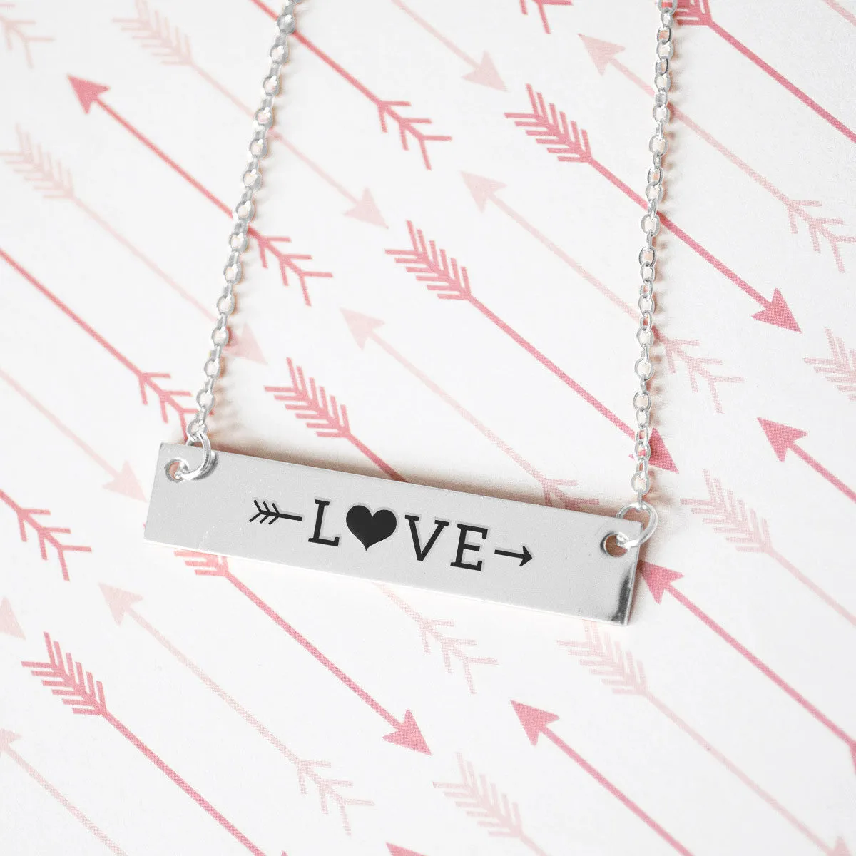 Sweet Love Gold / Silver Bar Necklace