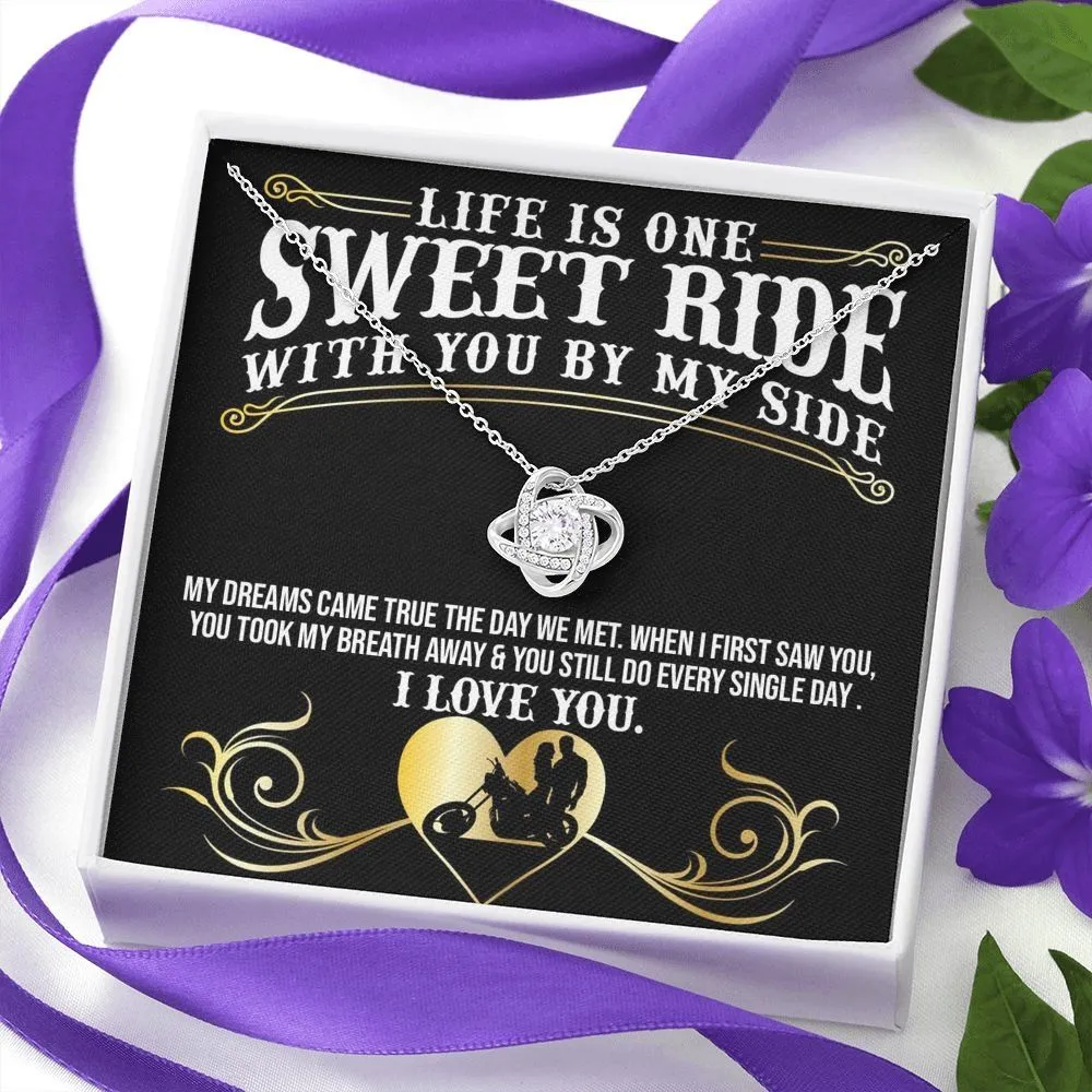 Sweet Ride Love Knot Necklace