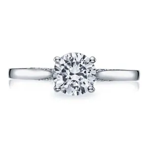 Tacori Solitaire Engagement Ring w/ Pave Diamond Accents