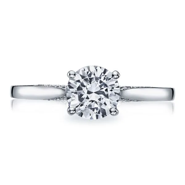 Tacori Solitaire Engagement Ring w/ Pave Diamond Accents