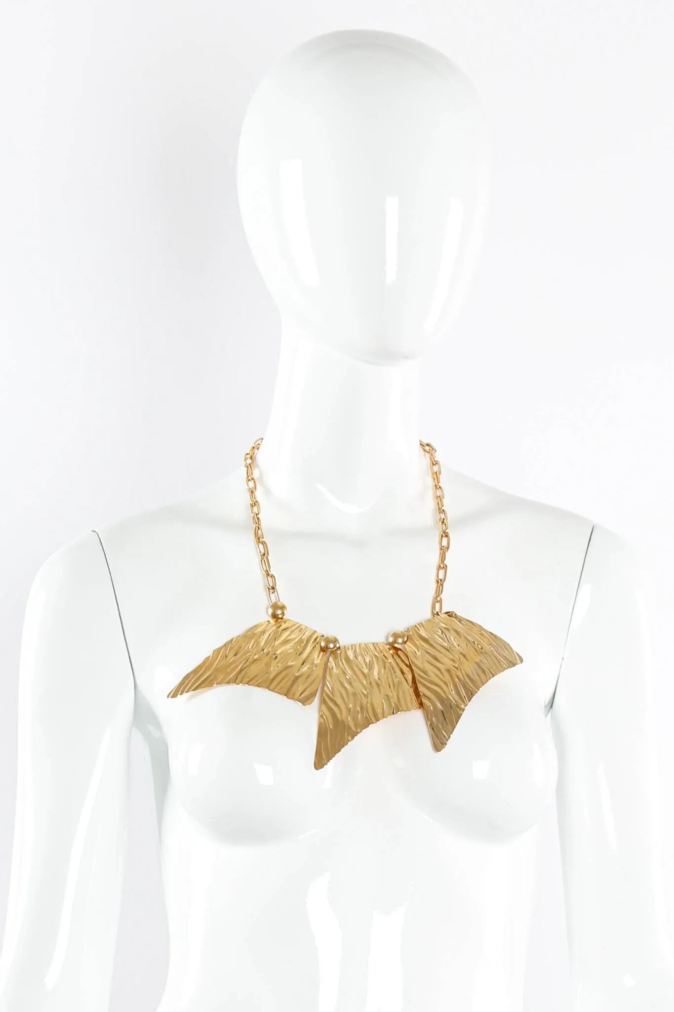 Textured Trapezoid Plate Necklace