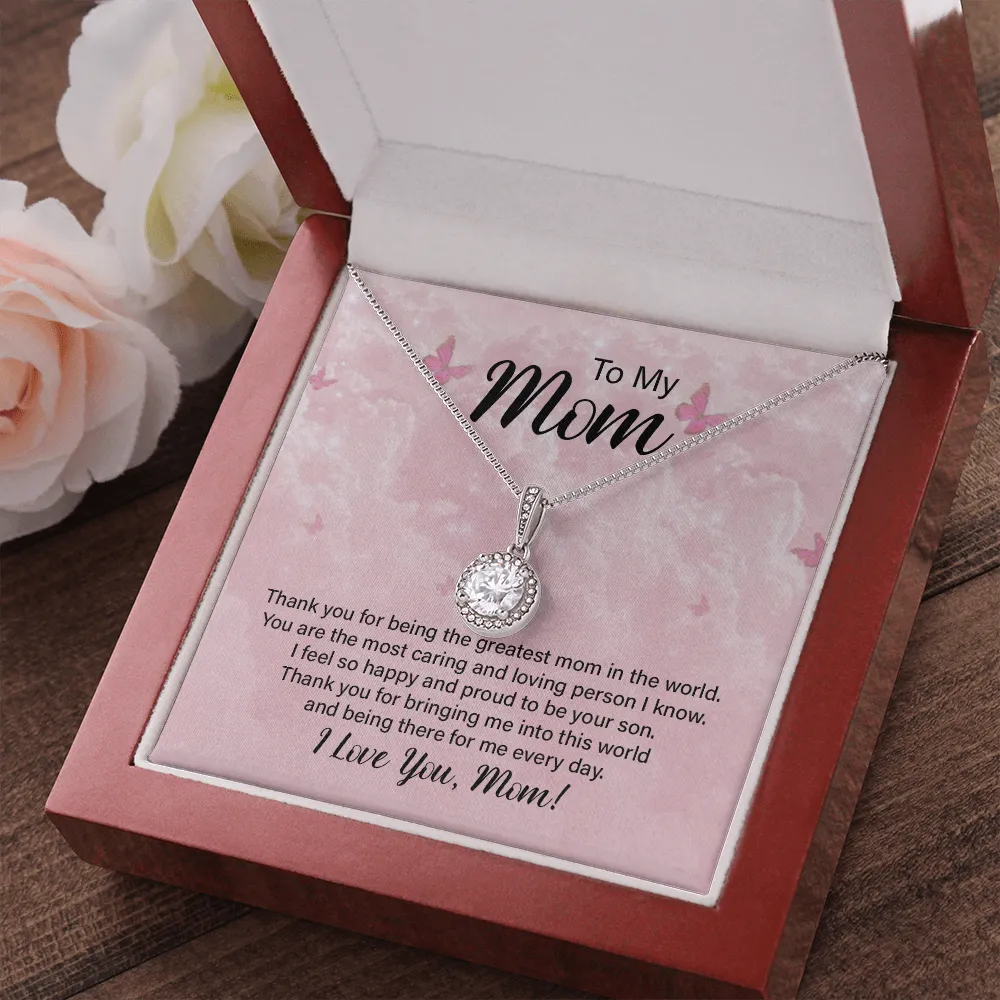 Thanks for bringing me to this world-Eternal Hope Necklace for Mom From Son