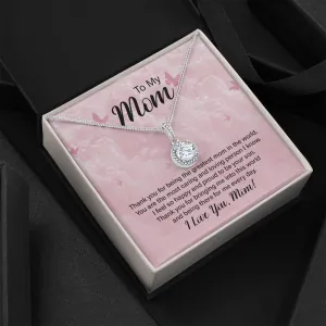 Thanks for bringing me to this world-Eternal Hope Necklace for Mom From Son