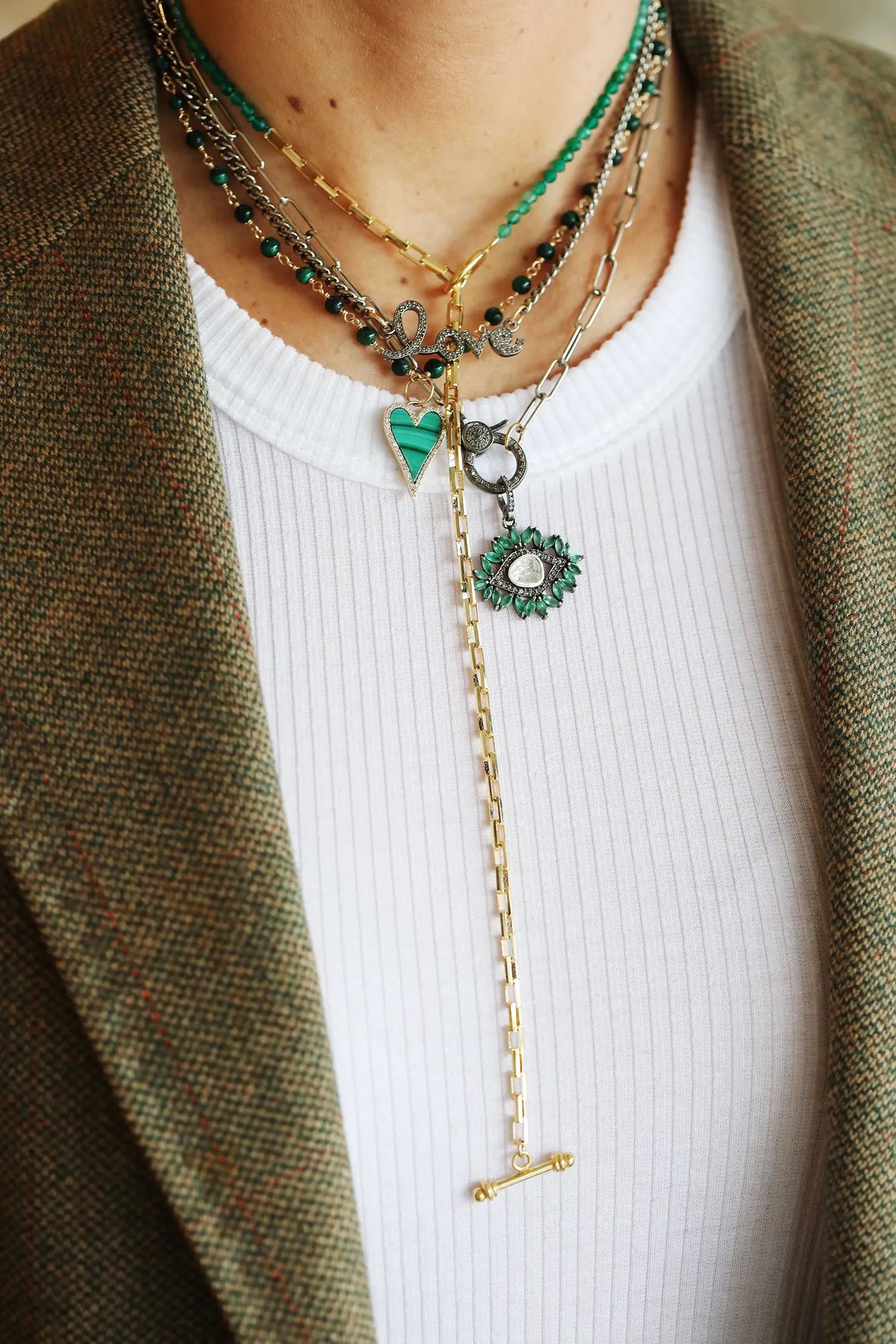 The Eva Necklace - Silver Paper Clip Lock Necklace