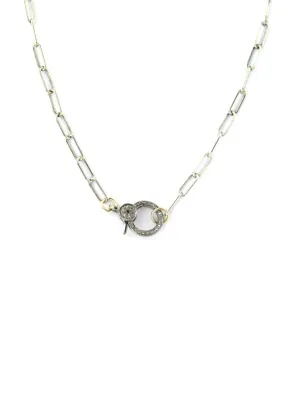 The Eva Necklace - Silver Paper Clip Lock Necklace
