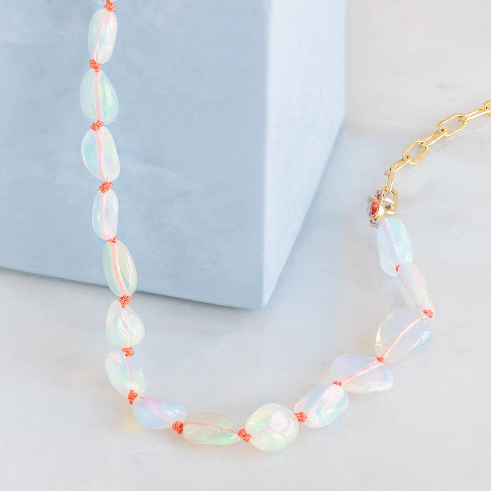 The Knotted Opal Necklace | Gold Filled