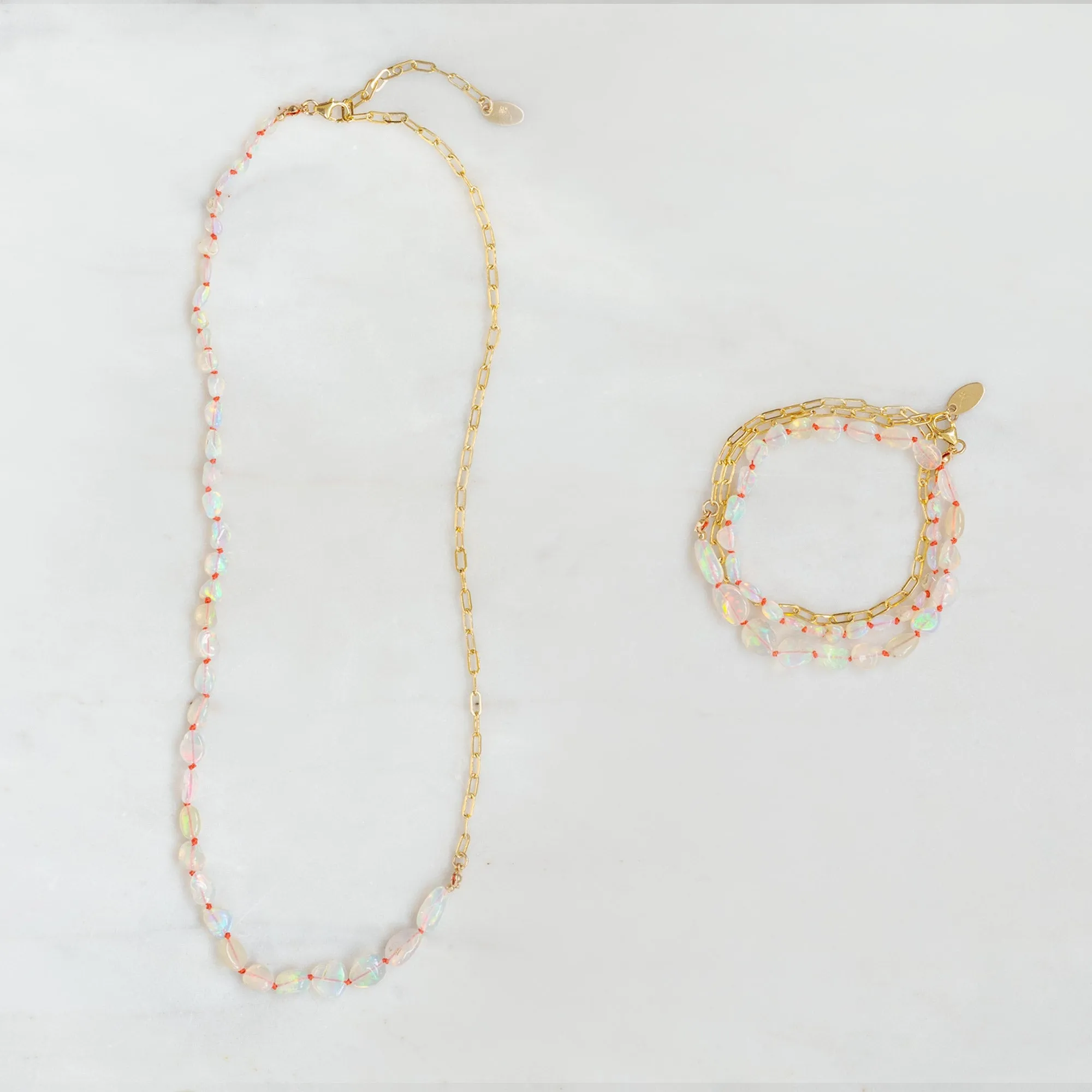 The Knotted Opal Necklace | Gold Filled