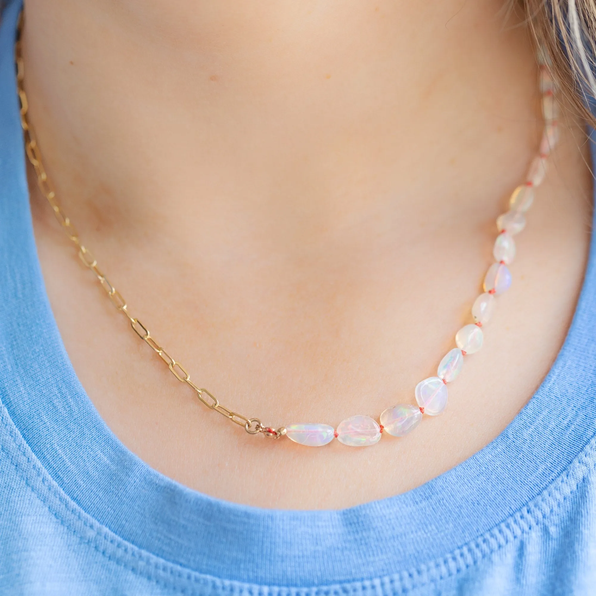 The Knotted Opal Necklace | Gold Filled
