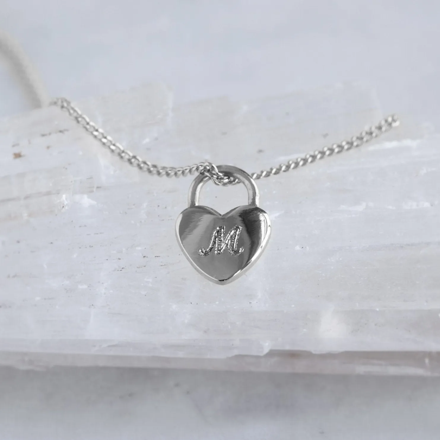 The Personalized Heart Lock Necklace | Sterling Silver
