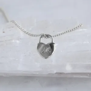The Personalized Heart Lock Necklace | Sterling Silver