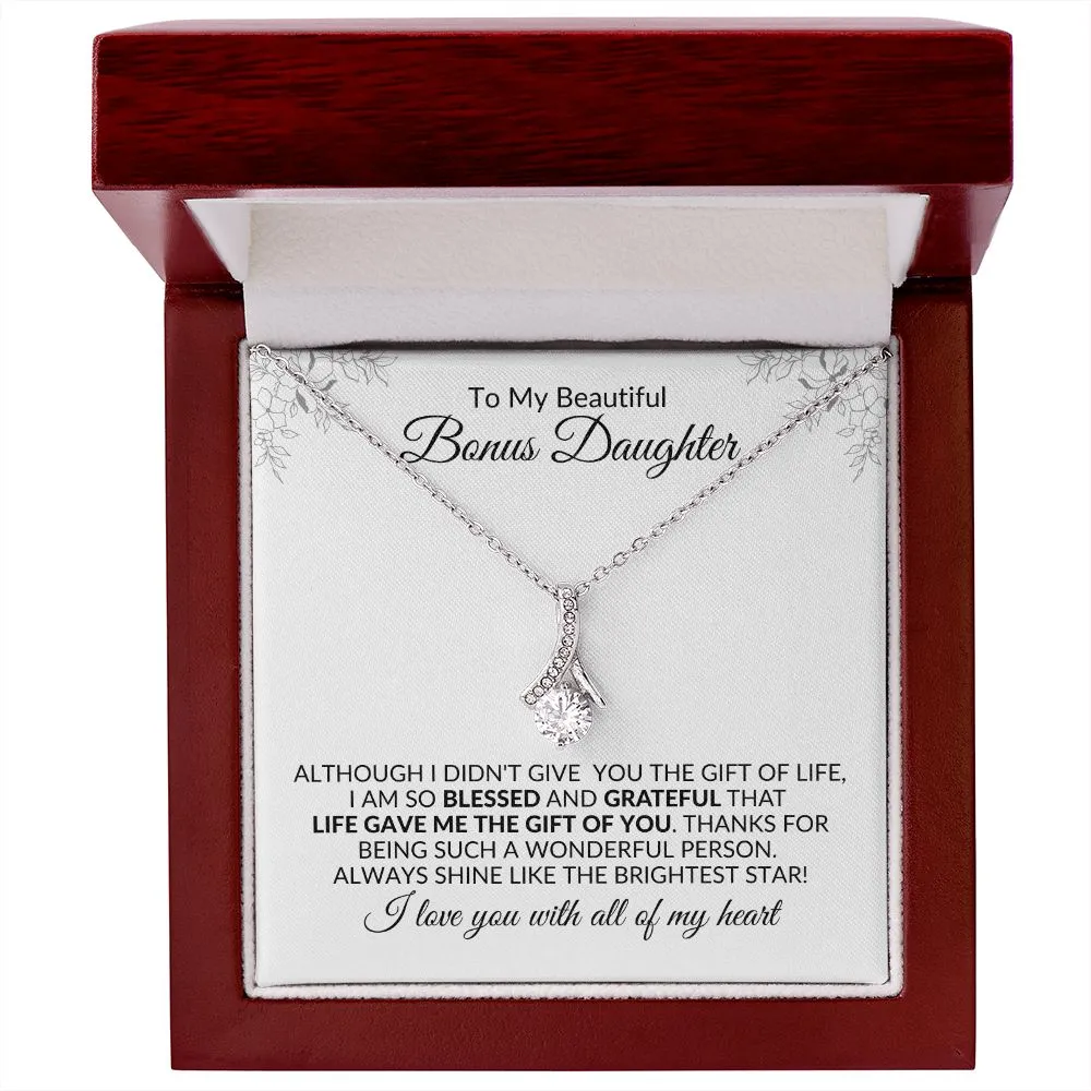 To My Bonus Daughter | Blessed and Grateful | Alluring Beauty Necklace