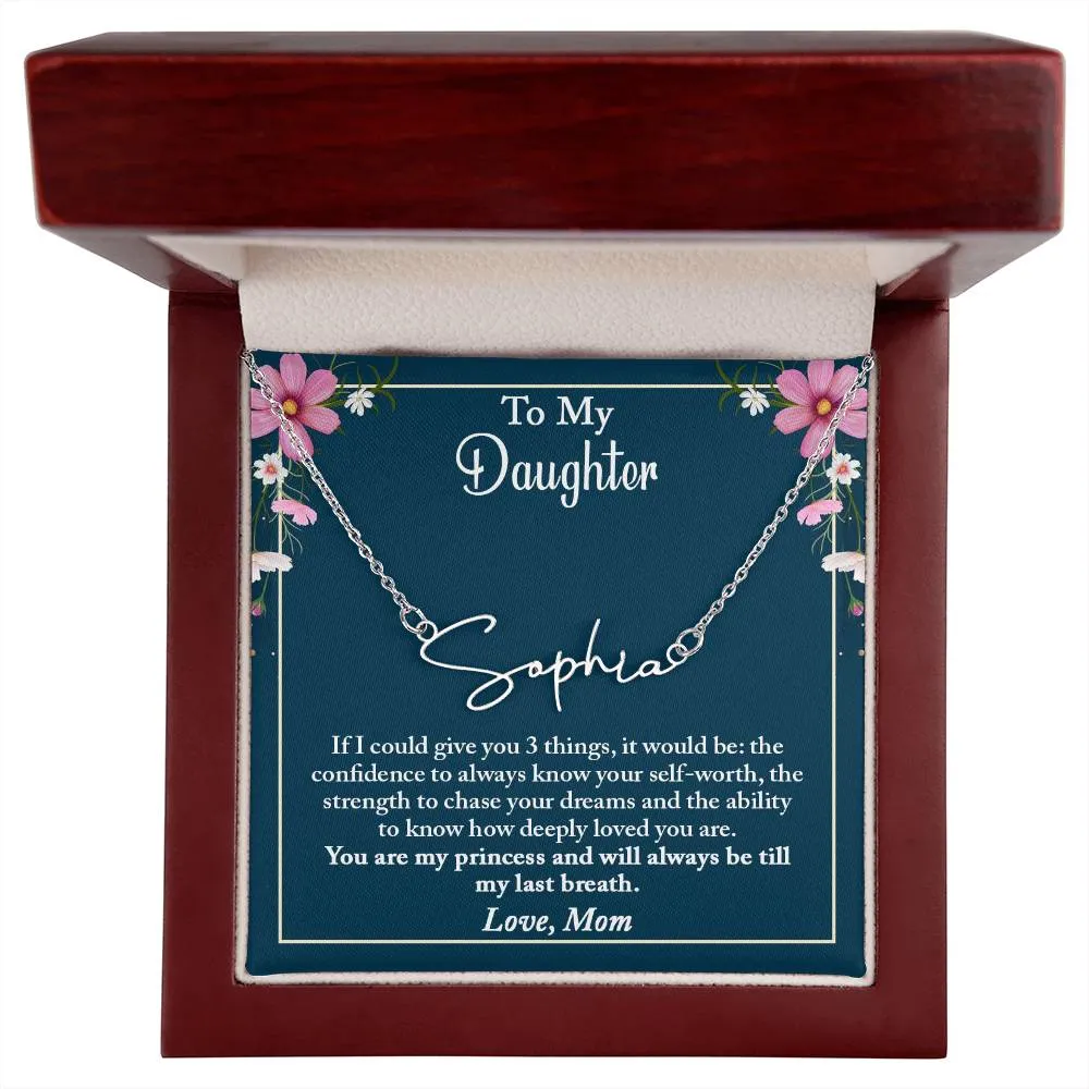 To My Daughter Necklace, Personalized Mother Daughter Gift, Daughter Necklace, Daughter Necklace Gift from Mom, Daughter Name Necklace