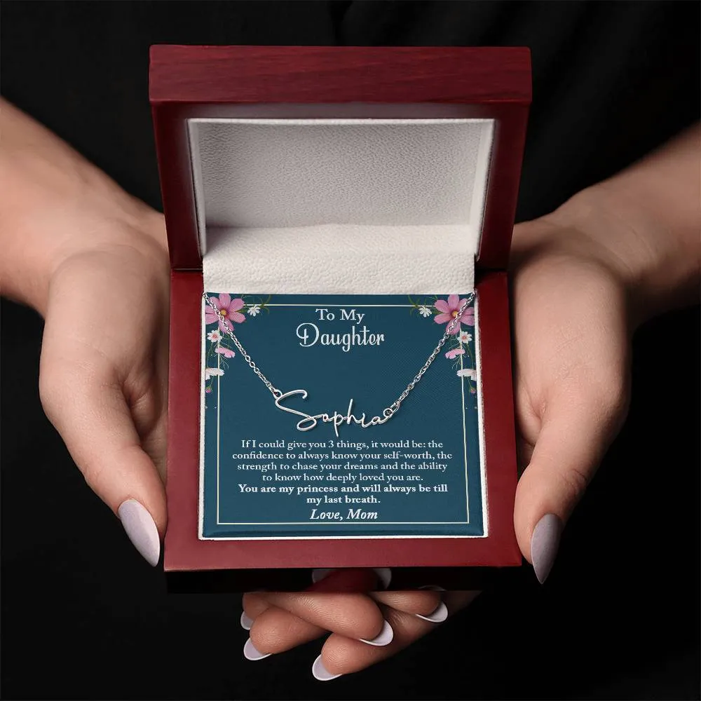To My Daughter Necklace, Personalized Mother Daughter Gift, Daughter Necklace, Daughter Necklace Gift from Mom, Daughter Name Necklace