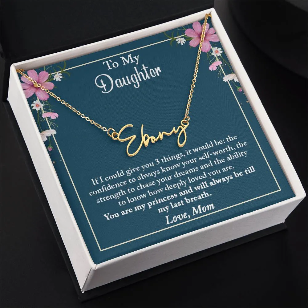 To My Daughter Necklace, Personalized Mother Daughter Gift, Daughter Necklace, Daughter Necklace Gift from Mom, Daughter Name Necklace