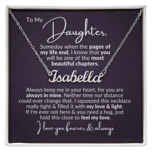 To My Daughter | Personalized Name Necklace | Most Beautiful Chapter