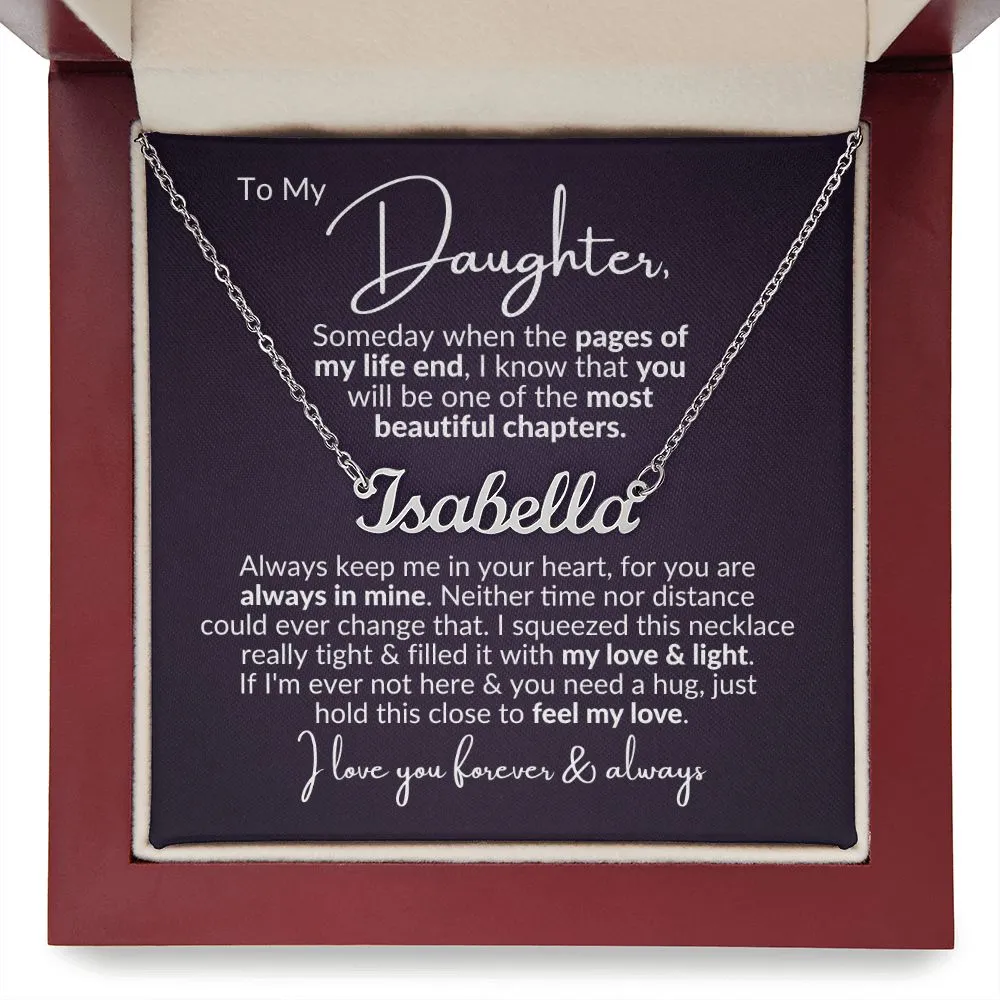 To My Daughter | Personalized Name Necklace | Most Beautiful Chapter