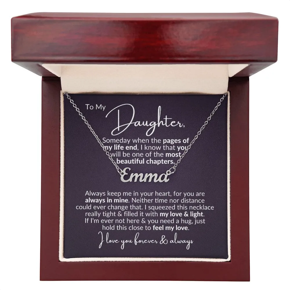 To My Daughter | Personalized Name Necklace | Most Beautiful Chapter