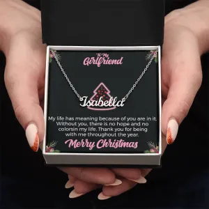 To My Girlfriend l Merry Christmas - Personalise Name Necklace