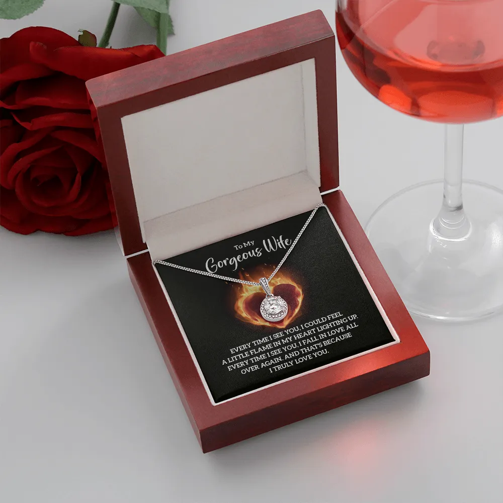 To My Gorgeous Wife, I truly love you-Eternal Hope Necklace