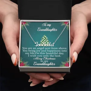 To My Granddaughter l Merry Christmas - Personalise Name Necklace