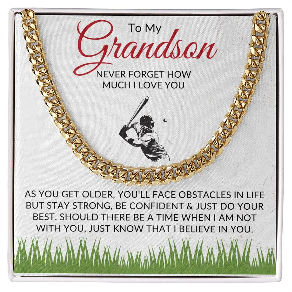 To My Grandson | Never Forget How Much I Love You - Link Chain