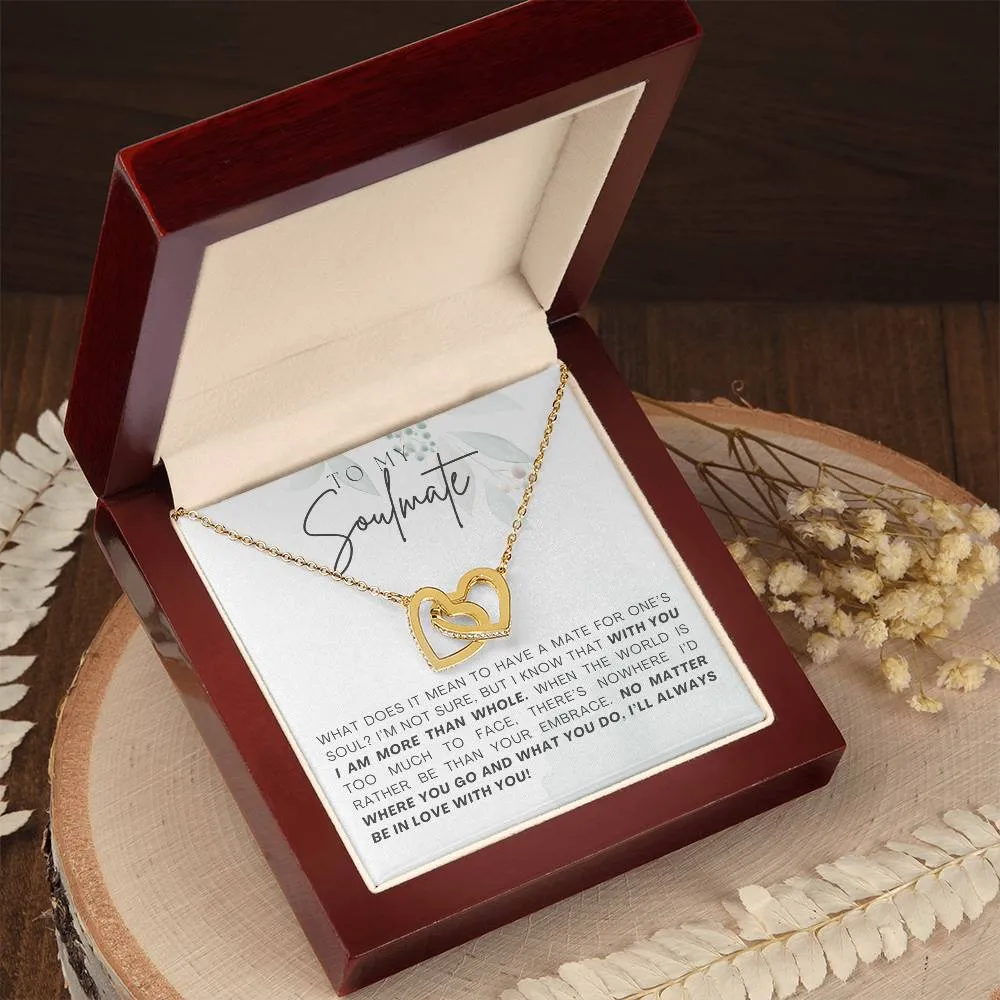To My Soulmate l Interlocking Heart Necklace6 MC Interlocking Hearts Necklace