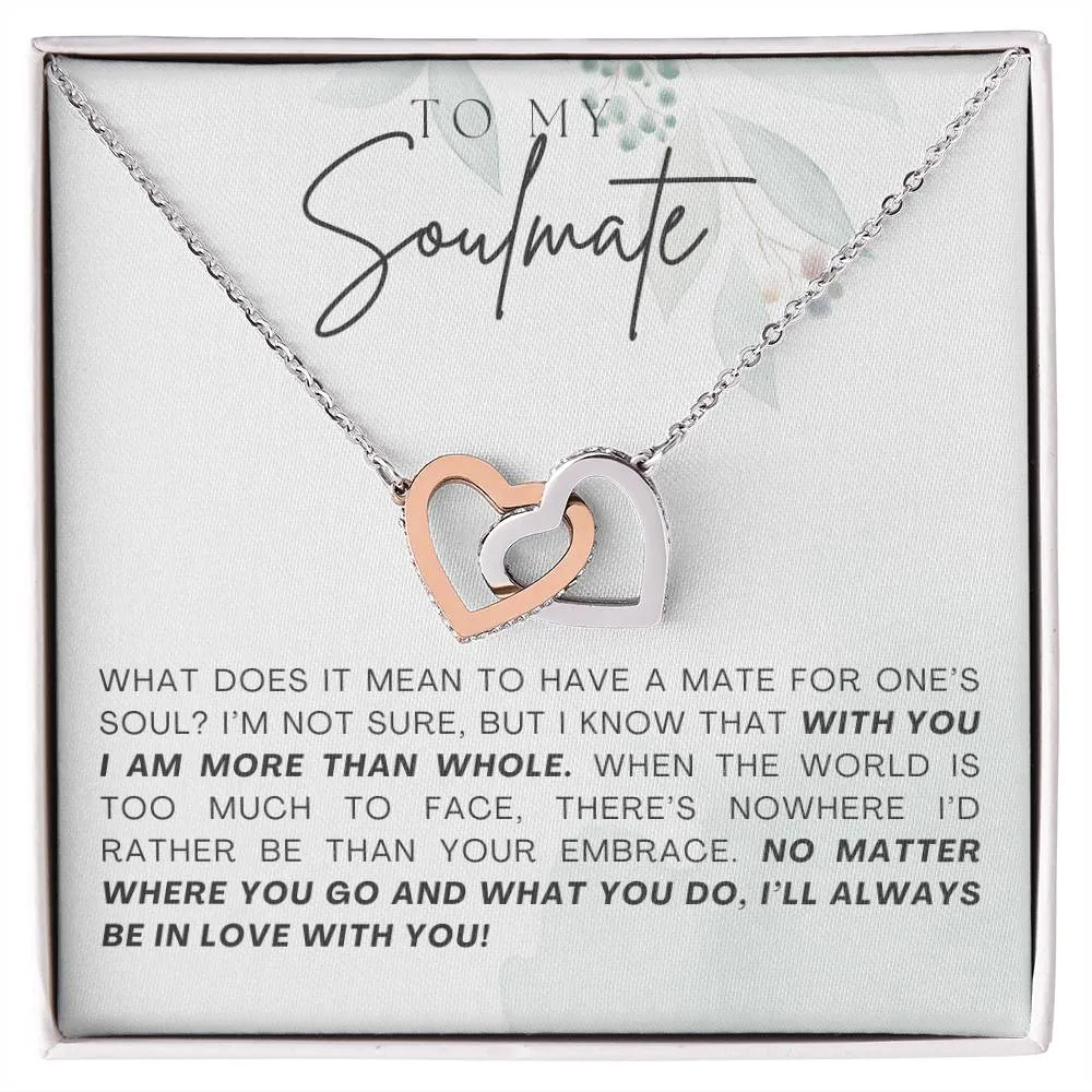 To My Soulmate l Interlocking Heart Necklace6 MC Interlocking Hearts Necklace