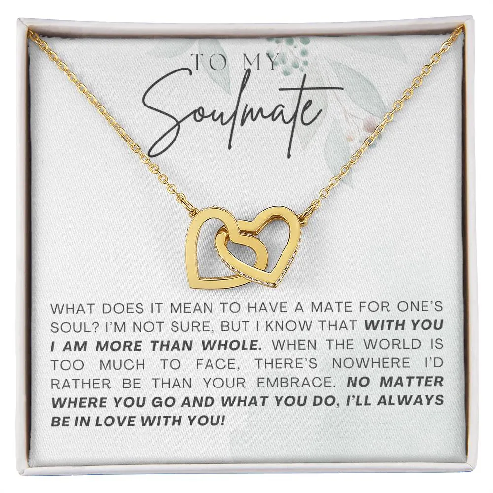 To My Soulmate l Interlocking Heart Necklace6 MC Interlocking Hearts Necklace