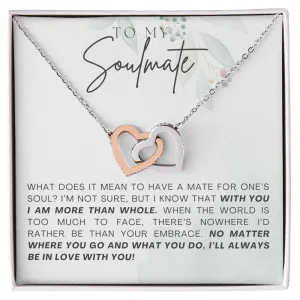 To My Soulmate l Interlocking Heart Necklace6 MC Interlocking Hearts Necklace