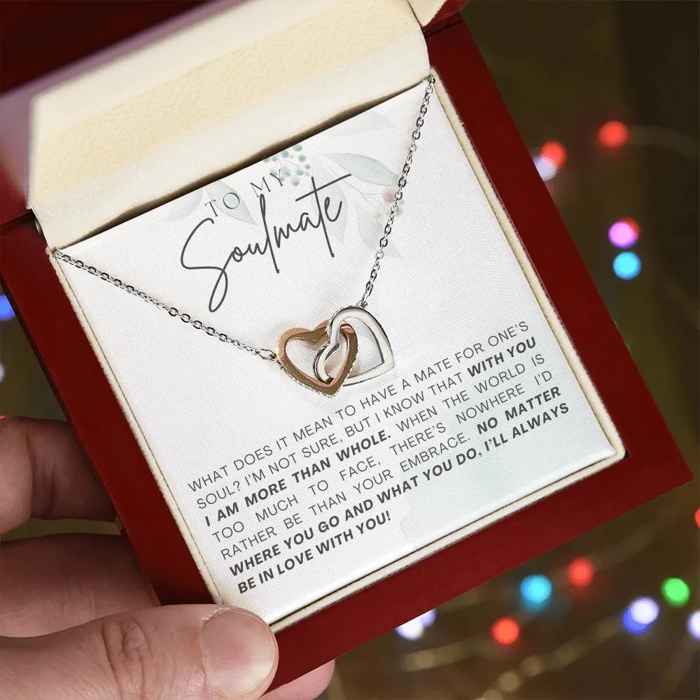 To My Soulmate l Interlocking Heart Necklace6 MC Interlocking Hearts Necklace