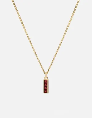 Totem Garnet Necklace, Gold Vermeil