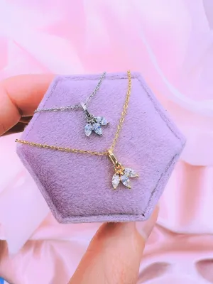 Trio Crystal Clover Necklace