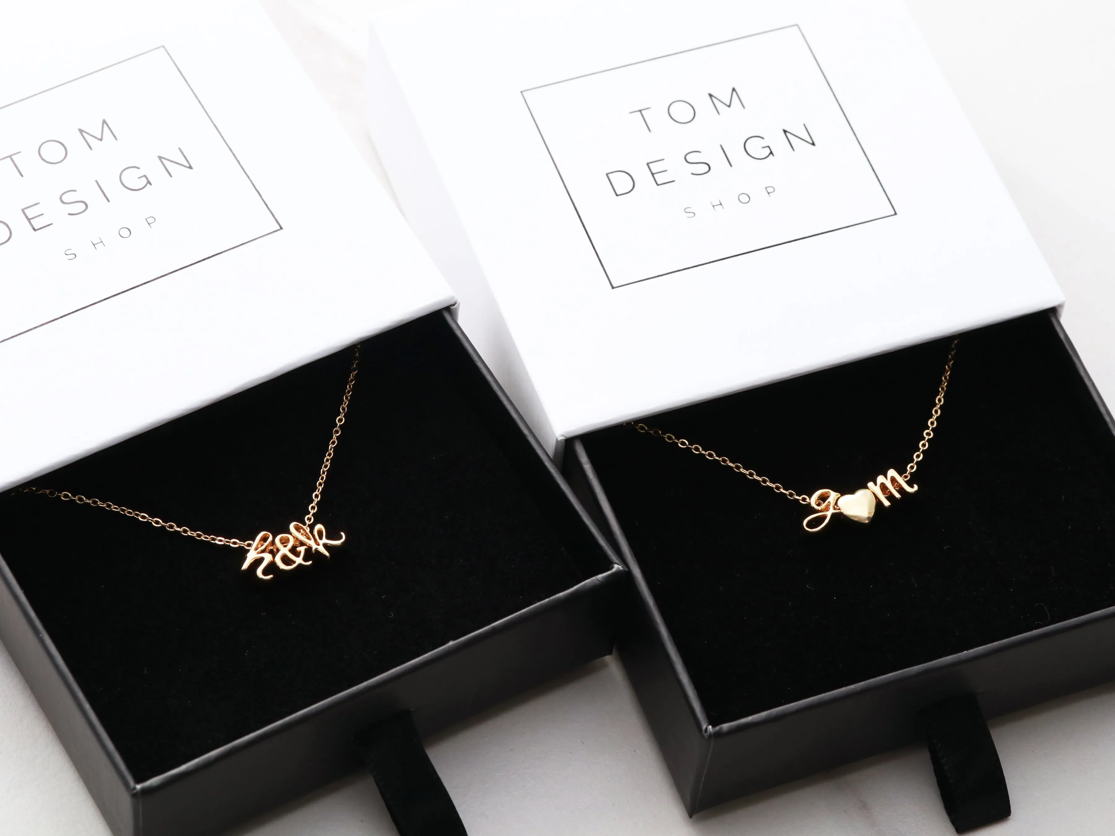 Triple Charm Cursive Necklace