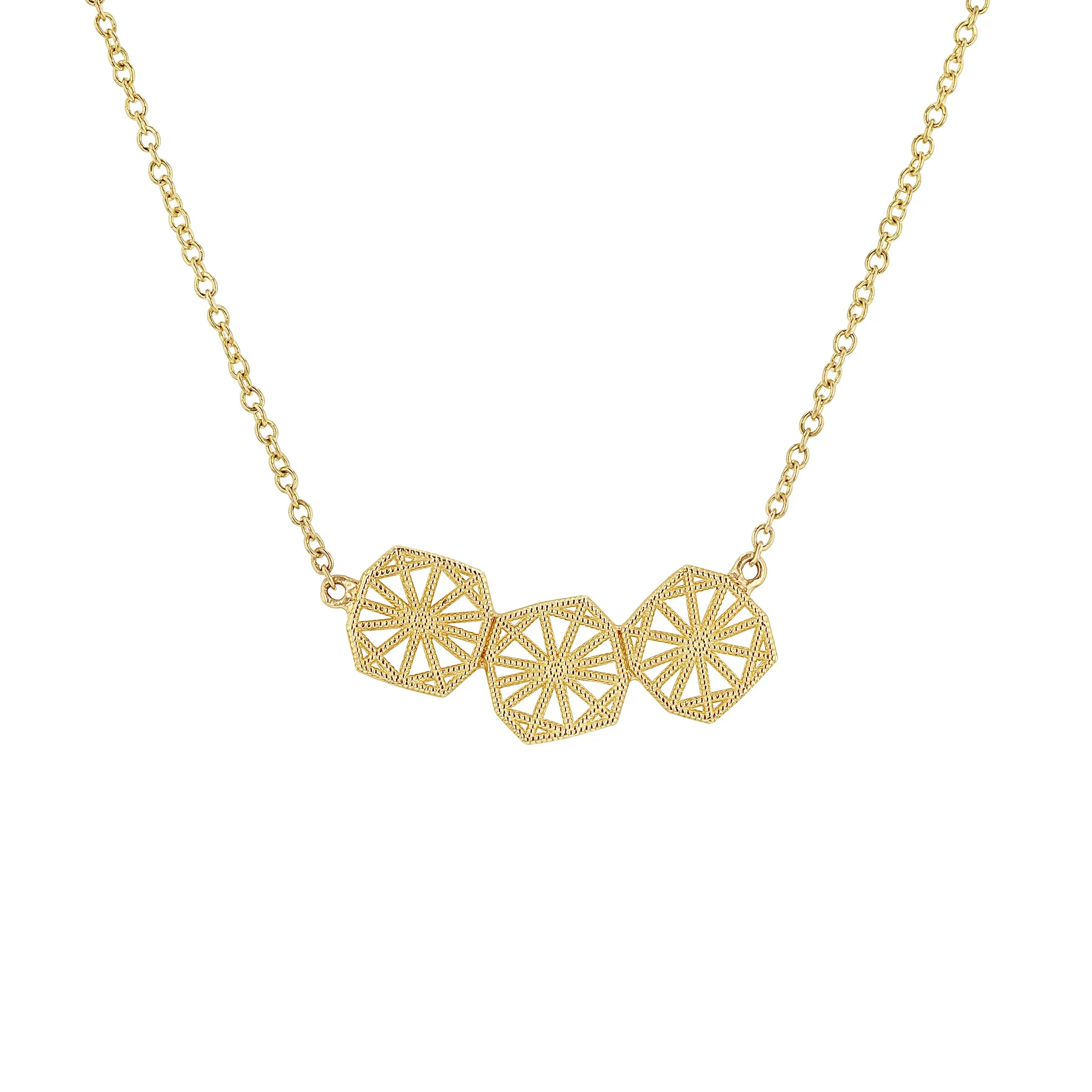 Triple Mini Lace Deco Necklace - II