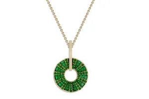 Twist Kaleidoscope Tsavorite Enamel Necklace