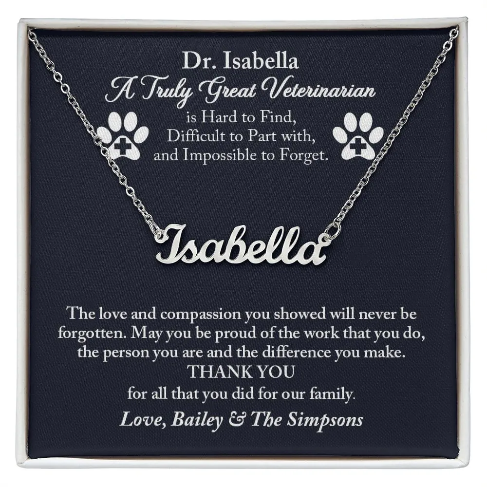 Veterinarian Personalized Gift, Thank You Gift for Veterinarian