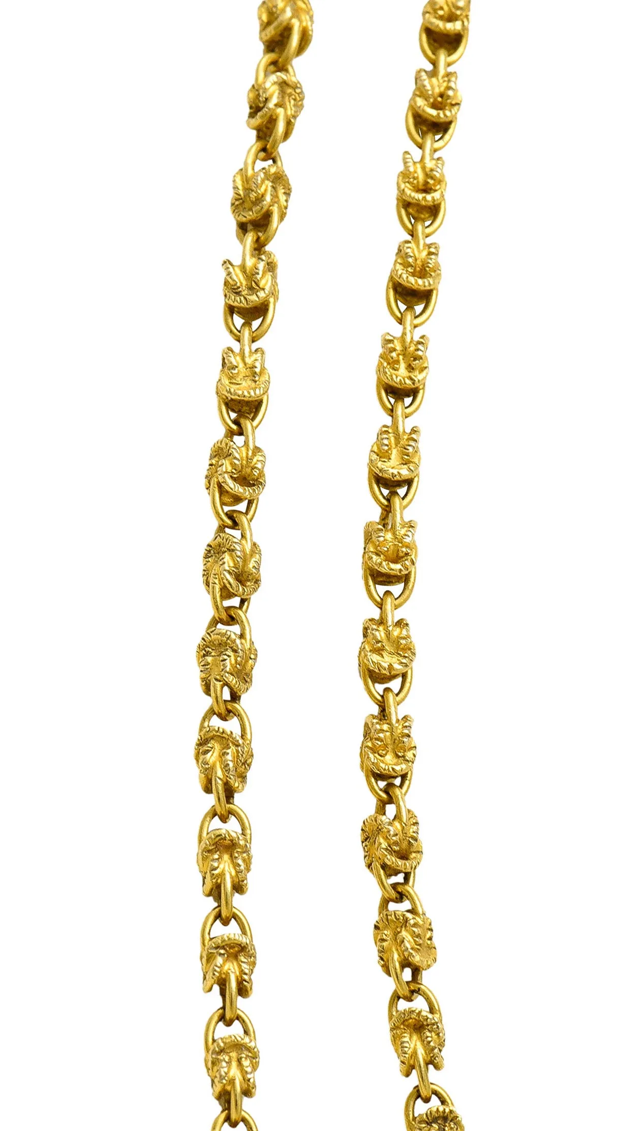 Victorian Jade 20 Karat Gold Long Chain Station Necklace