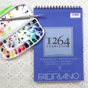 Watercolour Paper | Spiral Bound Pad | 1264 Fabriano | 300gsm Cold Pressed
