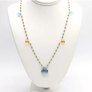 Waterfall 5 Stone Mix Necklace