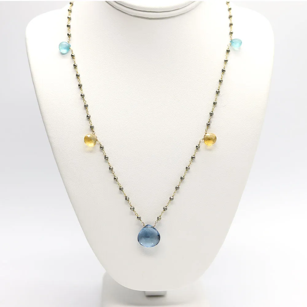 Waterfall 5 Stone Mix Necklace
