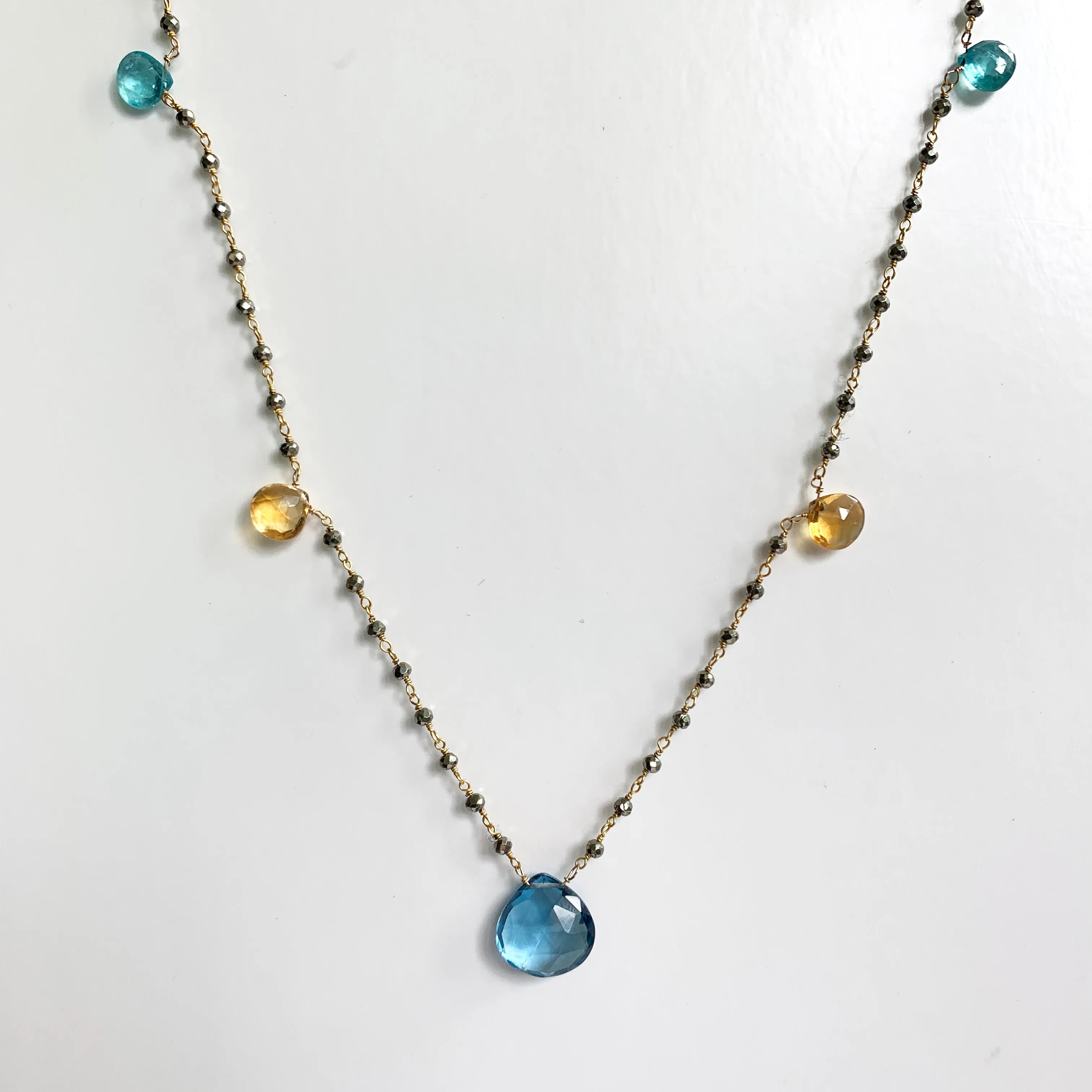 Waterfall 5 Stone Mix Necklace
